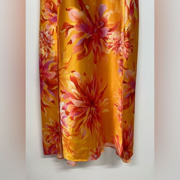 Boston Proper La Dolce Vita Floral Charmeuse Maxi Dress.  Size 4. - Picture 6 of 14